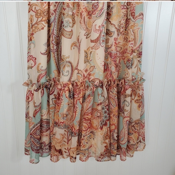Anthropologie MOON RIVER PAISLEY BOHO MIDI DRESS EUC - Picture 6 of 8
